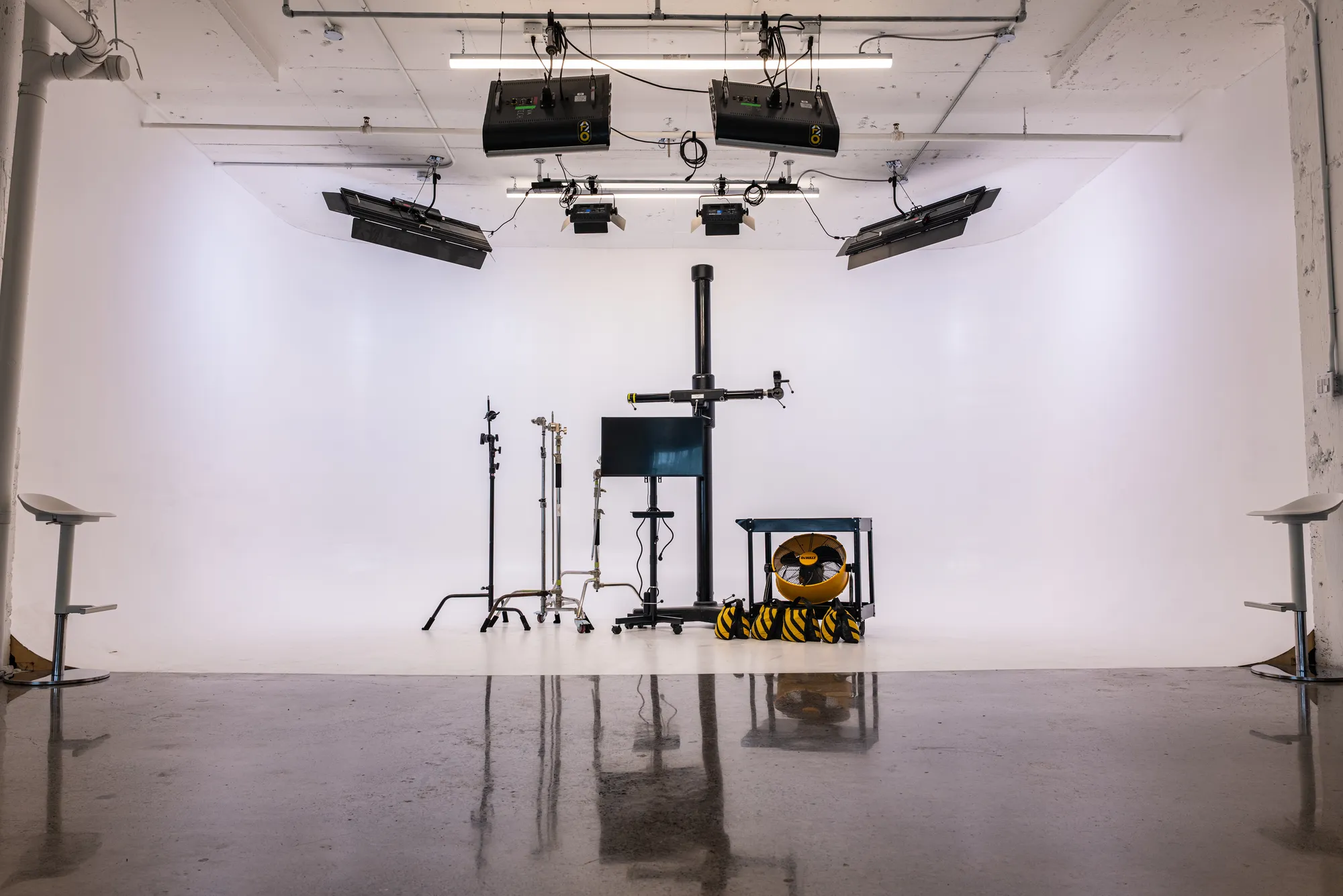 Studio A white 180-degree cyclorama