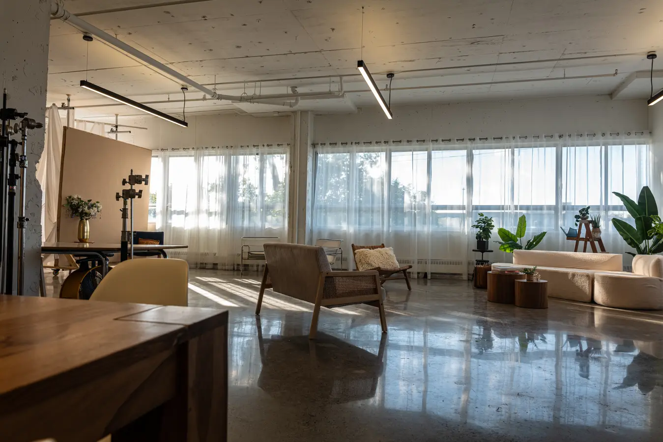 Studio A, vue vers les décors